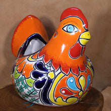 Load image into Gallery viewer, Large Talavera Pottery - Cheerful Bright Chicken - Latin Folk Art