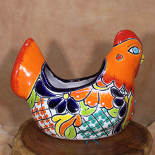 Load image into Gallery viewer, Large Talavera Pottery - Cheerful Bright Chicken - Latin Folk Art