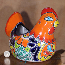 Load image into Gallery viewer, Large Talavera Pottery - Cheerful Bright Chicken - Latin Folk Art
