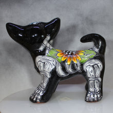 Load image into Gallery viewer, Back side of Chihuahua Dog Figure Talavera Mexican Pottery