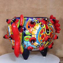 Load image into Gallery viewer, Another optional view of Puffer Fish Talavera Mexican Folk Art