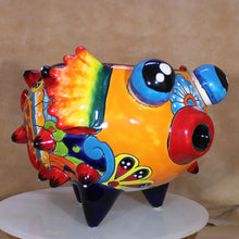 Load image into Gallery viewer, Signed Puffer Fish Talavera Mexican Folk Art