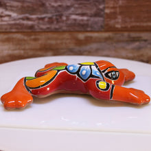 Load image into Gallery viewer, Orange Talavera Wall Frog - Mexican Folk Art Pottery/Ceramics