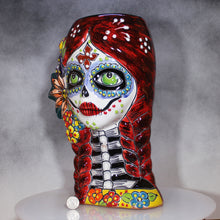 Load image into Gallery viewer, Talavera Mexican Pottery Green Eyed Maiden