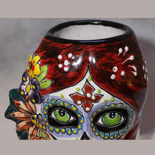 Load image into Gallery viewer, eyes of Talavera Mexican Green Eyed Maiden