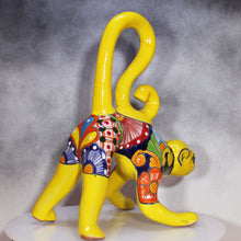 Load image into Gallery viewer, Talavera Yellow Monkey Mexican Pottery