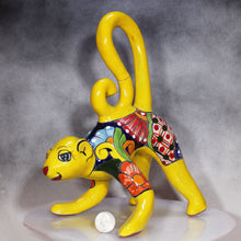 Load image into Gallery viewer, Talavera Yellow Monkey with Dime for Scale