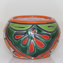 Load image into Gallery viewer, Miniature Talavera Flower Pottery | Bright Colors on White | Mexico Folk Art SW Floral Design