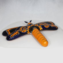 Load image into Gallery viewer, Side view of Talavera Dragonfly Figure Mexican Tradition