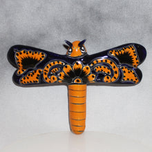 Load image into Gallery viewer, Full frontal view Talavera Dragonfly Ceramic Figure Mexican Folk Art