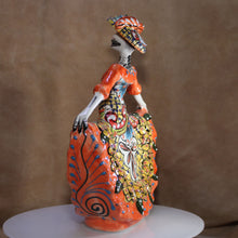 Load image into Gallery viewer, Lady In Apricot - Talavera Mexican Pottery - Dia de Muertos