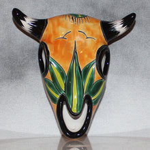 Load image into Gallery viewer, Talavera Southwest Steer Head Mexican Folk Art