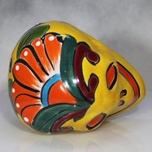 Load image into Gallery viewer, Colorful ceramic piece with abstract design on a gray background