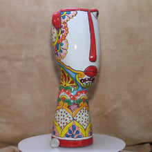 Load image into Gallery viewer, Side view of Surreal Talavera Mexican Pottery with quarter for size scale
