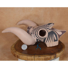 Load image into Gallery viewer, Southwest Skull Sculpture - Mata Ortiz Cultural Folk Art - Señor Tomas Quintana