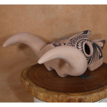 Load image into Gallery viewer, Southwest Skull Sculpture - Mata Ortiz Cultural Folk Art - Señor Tomas Quintana