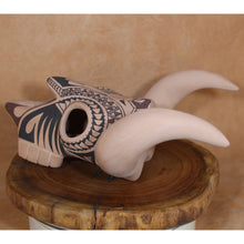 Load image into Gallery viewer, Southwest Skull Sculpture - Mata Ortiz Cultural Folk Art - Señor Tomas Quintana