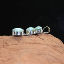 Load image into Gallery viewer, Side view of Larimar pendant