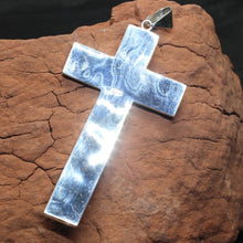 Load image into Gallery viewer, Peruvian Inlay Cross - Fine Silver & Precious Stones.