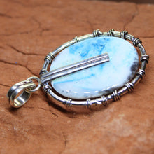Load image into Gallery viewer, Blue Hue Dendrite Jasper Pendant in Sterling Silver