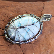 Load image into Gallery viewer, Blue Hue Dendrite Jasper Pendant in Sterling Silver