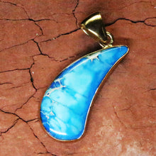Load image into Gallery viewer, Cerulean Blue Jasper Stone Pendant