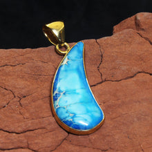 Load image into Gallery viewer, Cerulean Blue Jasper Stone Pendant