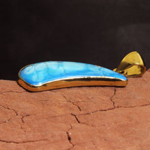 Load image into Gallery viewer, Cerulean Blue Jasper Stone Pendant