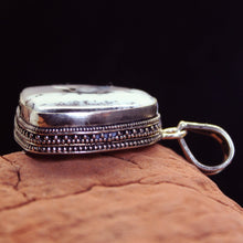 Load image into Gallery viewer, White Dendrite Jasper Pendant in Sterling Silver.