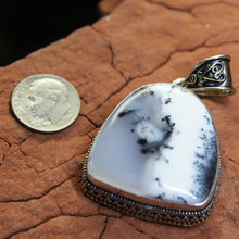 Load image into Gallery viewer, White Dendrite Jasper Pendant in Sterling Silver.