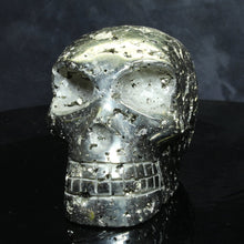 Load image into Gallery viewer, skull carving of pyrite crystal