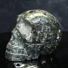 Load image into Gallery viewer, skull carving of pyrite crystal