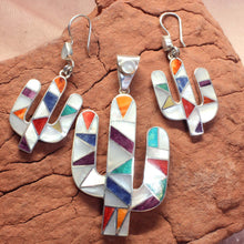 Load image into Gallery viewer, Pachamama Chakana Inca Empire Cactus Pendant & Matching Earrings
