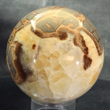 Load image into Gallery viewer, Septarian Geode Sphere with Highly Evolved Alligator Skin Pattern