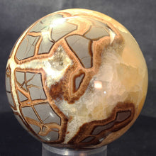 Load image into Gallery viewer, Septarian Geode Sphere with Highly Evolved Alligator Skin Pattern