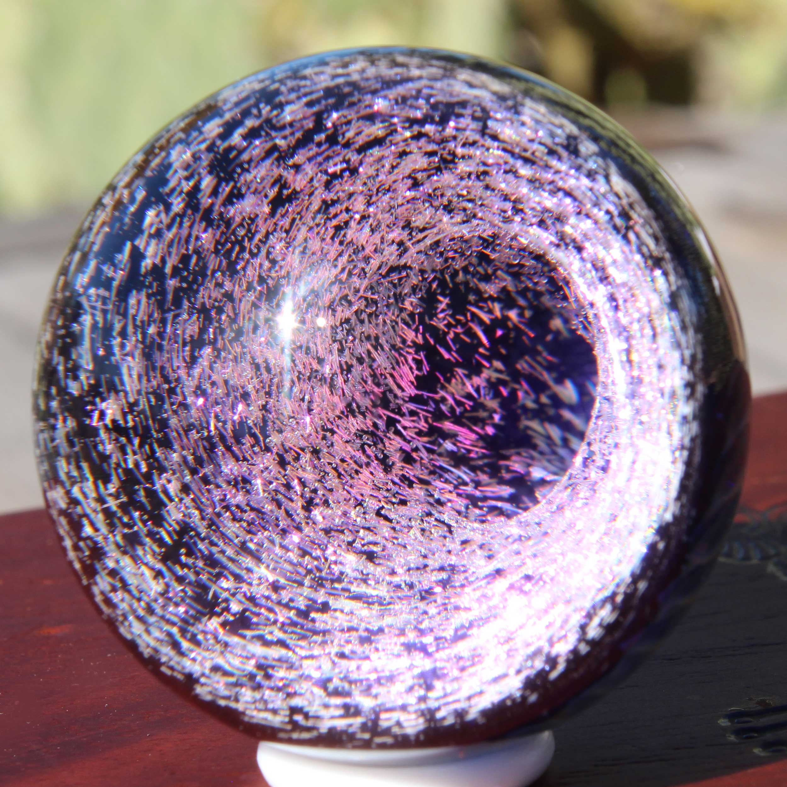 Borosilicate Glass Marble Orb - Kevin O'Grady - Vortex Dichroism - Ros