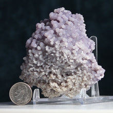 Load image into Gallery viewer, Size comparison of Lavender Grape Agate w/ Micro Spheres with dime
