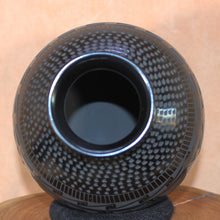 Load image into Gallery viewer, Ms. Tomasa Mora - Textured Black Pottery - Mata Ortiz Tradition
