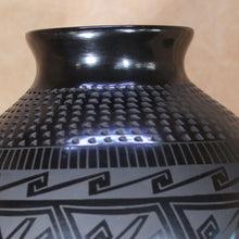 Load image into Gallery viewer, Ms. Tomasa Mora - Textured Black Pottery - Mata Ortiz Tradition
