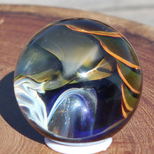 Load image into Gallery viewer, Borosilicate Glass Marble - Kevin O&#39;Grady - Gold Drapery
