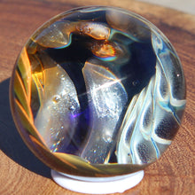 Load image into Gallery viewer, Borosilicate Glass Marble - Kevin O&#39;Grady - Gold Drapery
