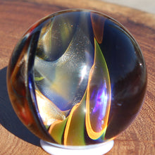 Load image into Gallery viewer, Borosilicate Glass Marble - Kevin O&#39;Grady - Gold Drapery
