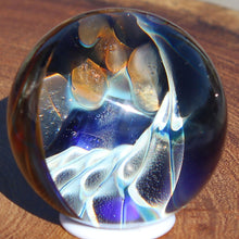 Load image into Gallery viewer, Borosilicate Glass Marble - Kevin O&#39;Grady - Gold Drapery
