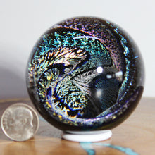 Load image into Gallery viewer, Metallic Borosilicate Glass Orb - Kevin O&#39;Grady - Green Blue Gold
