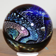 Load image into Gallery viewer, Metallic Borosilicate Glass Orb - Kevin O&#39;Grady - Green Blue Gold
