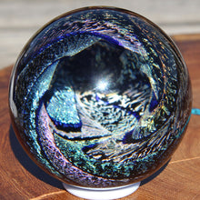 Load image into Gallery viewer, Metallic Borosilicate Glass Orb - Kevin O&#39;Grady - Green Blue Gold
