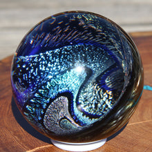 Load image into Gallery viewer, Metallic Borosilicate Glass Orb - Kevin O&#39;Grady - Green Blue Gold
