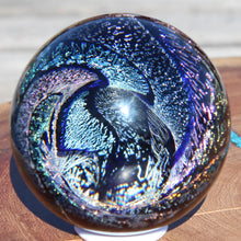 Load image into Gallery viewer, Metallic Borosilicate Glass Orb - Kevin O&#39;Grady - Green Blue Gold
