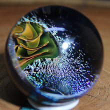 Load image into Gallery viewer, Borosilicate Glass Marble - Kevin O&#39;Grady - Pink &amp; Metallic Blue
