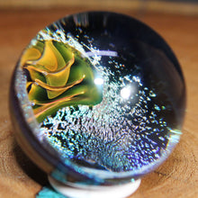 Load image into Gallery viewer, Borosilicate Glass Marble - Kevin O&#39;Grady - Pink &amp; Metallic Blue
